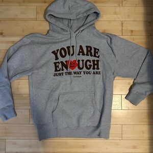 Gray 'You Are Enough' Hoodie by